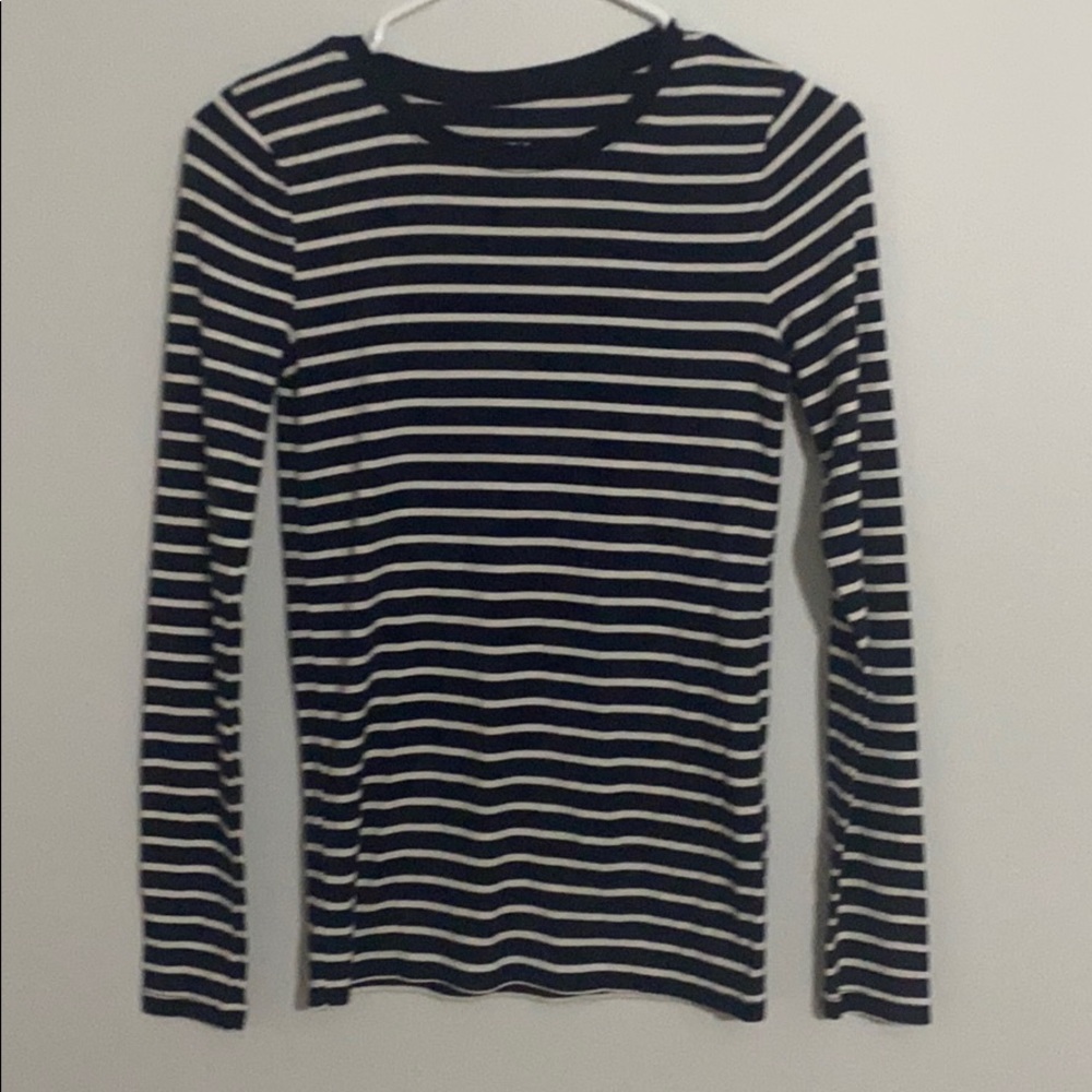 Navy and White stripped long sleeve